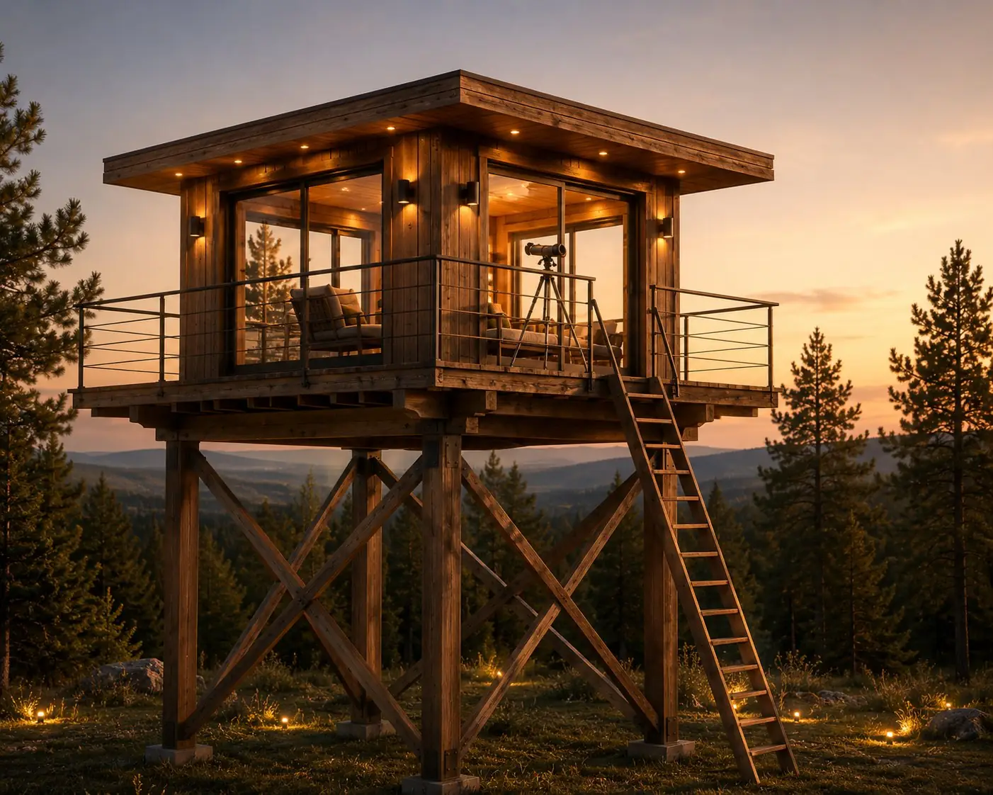 Un observatoire de nature au fond du domaine : la pièce qui regarde le paysage